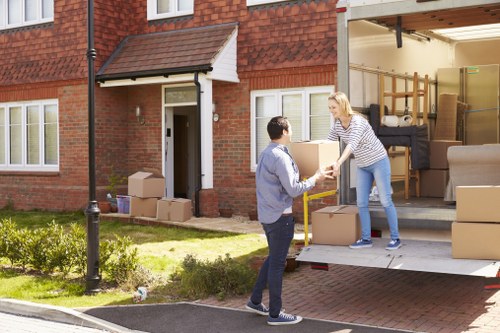Removal van loading for a home move in Mitcham