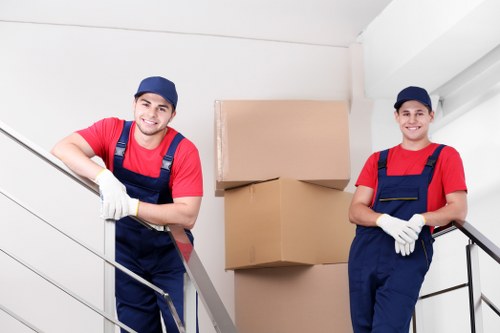 Professional man and van helping with residential and business moves in Mitcham