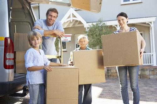 Removal van parked for a local move in Mitcham