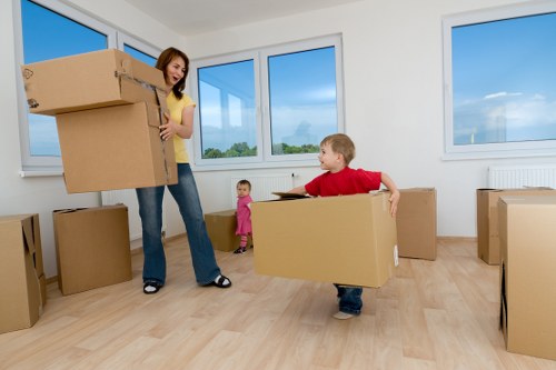 Van loading furniture for a local transport job in Mitcham