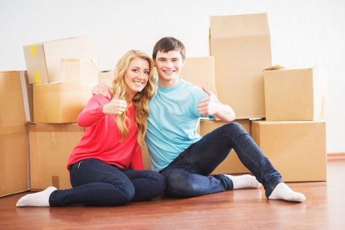 Careful wrapping and labelling of household items