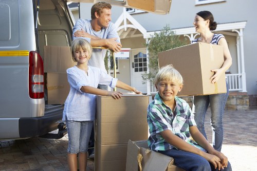 Removal van outside a Mitcham property during a local move